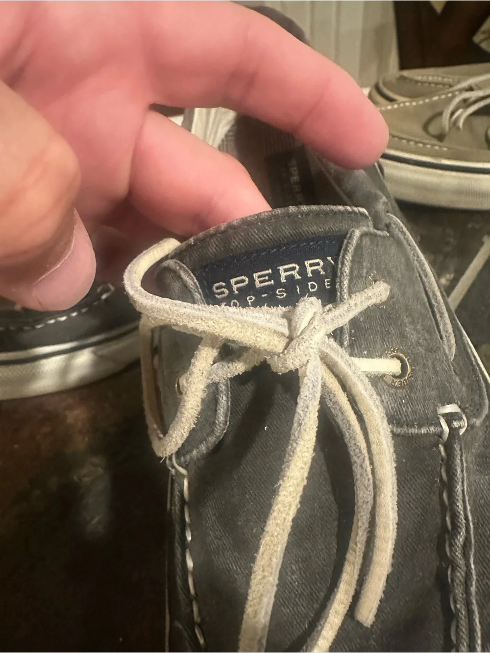 Sperry Boat Shoe - Gray Canvas Men’s Deck Shoe 11M